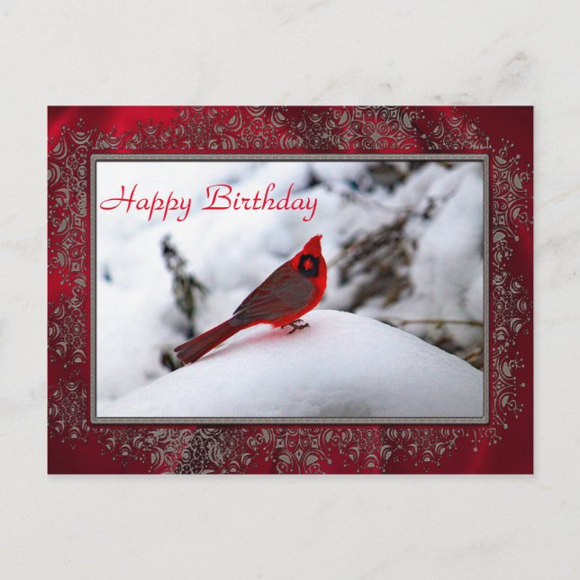 Cardinal 6243 Frame Birthday Postcard (Front)