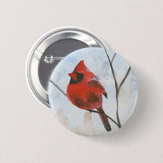 Cardinal 6 Cm Round Badge (Front & Back)