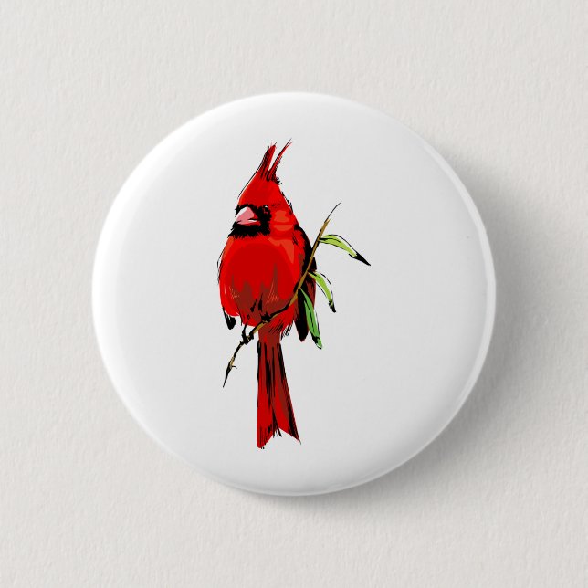 Cardinal 6 Cm Round Badge (Front)