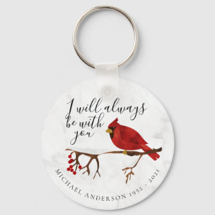 Cardinal Always With You Marble Tribute Key Ring
