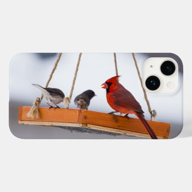Cardinal and Juncos iPhone Case (Back (Horizontal))