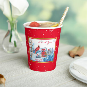 Cardinal And Landscape Customise Paper Cups