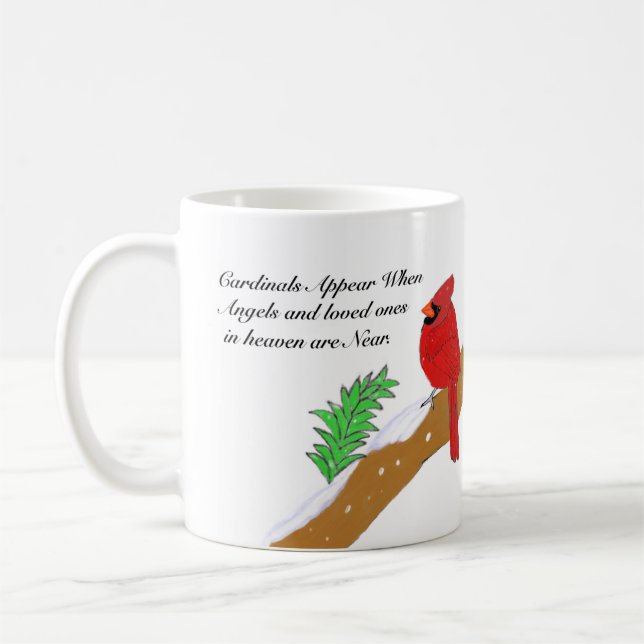 Cardinal angels from heaven coffee mug (Left)