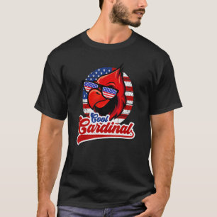 Cardinal Apparel Birds USA Flag America Hiking Cam T-Shirt