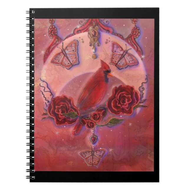 Cardinal art by Renee Lavoie  Notebook (Front)