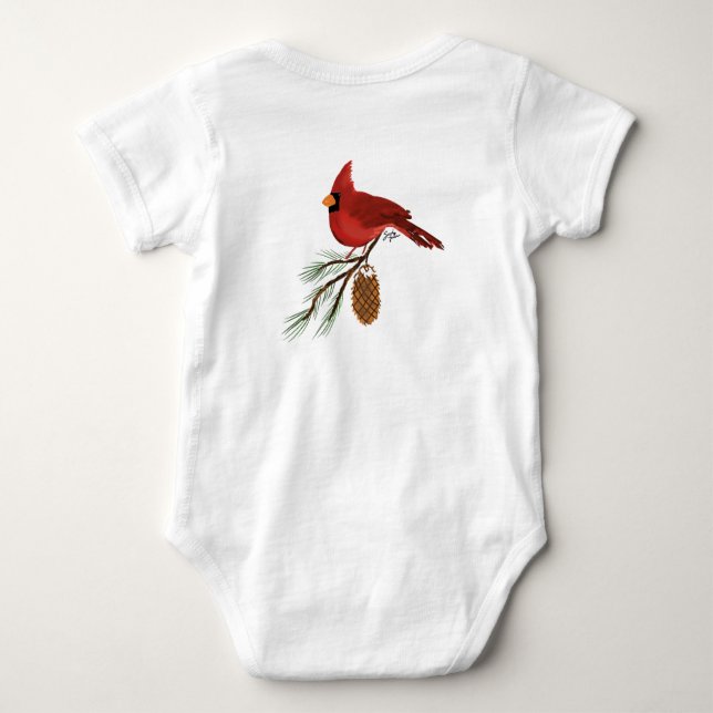 Cardinal Baby  Baby Bodysuit (Back)