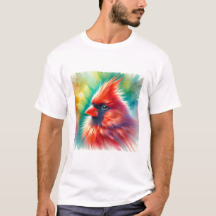 Cardinal Bird 300724AREF129 - Watercolor T-Shirt