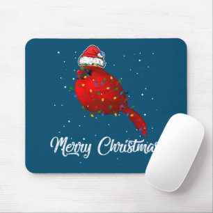 Cardinal Bird Christmas Light Costume Cardinal Mouse Pad