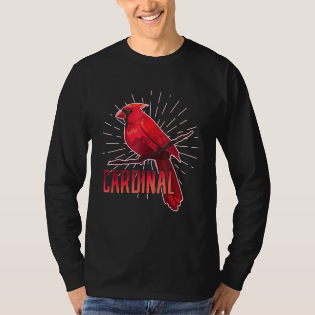 Cardinal Bird Design Bird T-Shirt (Front)