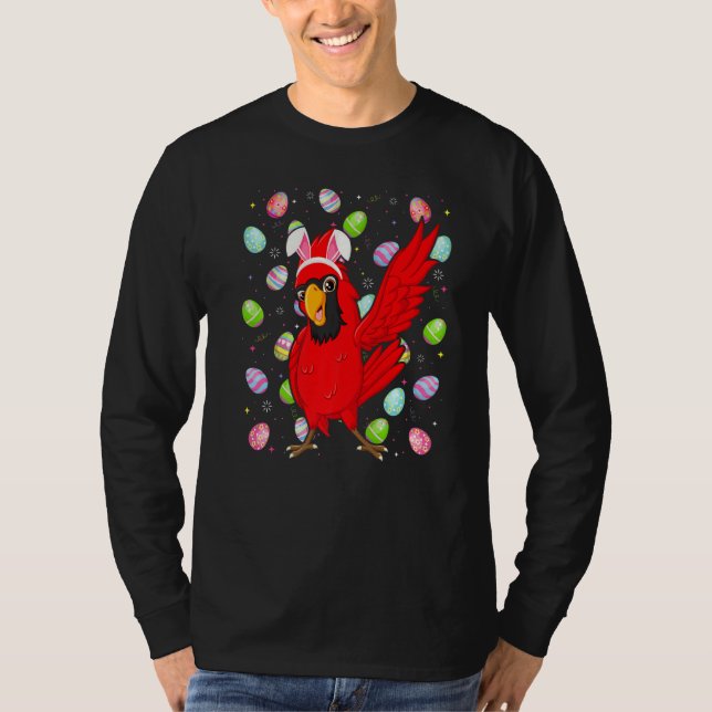 Cardinal Bird  Easter Egg Funny Cardinal Easter Su T-Shirt (Front)