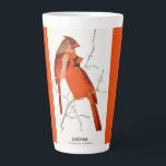 Cardinal Bird Illustration Latte Mug<br><div class="desc">Gorgeous vintage illustration of the Cardinal repurposed on a latte mug or try it on any mug or glassware.</div>
