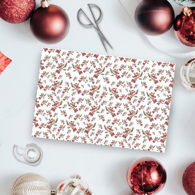 Cardinal Bird In Santa Hat With Tissue Paper (Creator Uploaded)