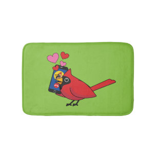 Cardinal Bird Love Mating Calls Bath Mat