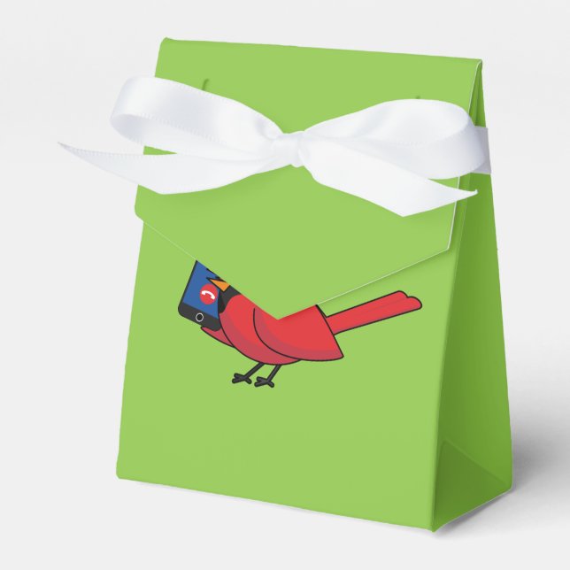 Cardinal Bird Love Mating Calls Favour Box (Front Side)