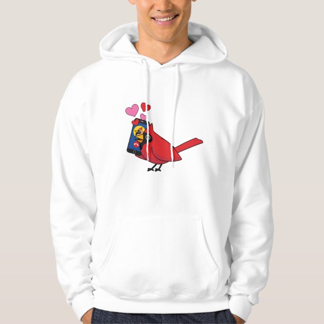 Cardinal Bird Love Mating Calls Hoodie (Front)