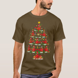Cardinal Bird Lover Xmas Lights Cardinal Christmas T-Shirt