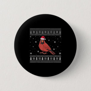 Cardinal Bird Lovers Men Women Santa Ugly Xmas Swe 6 Cm Round Badge