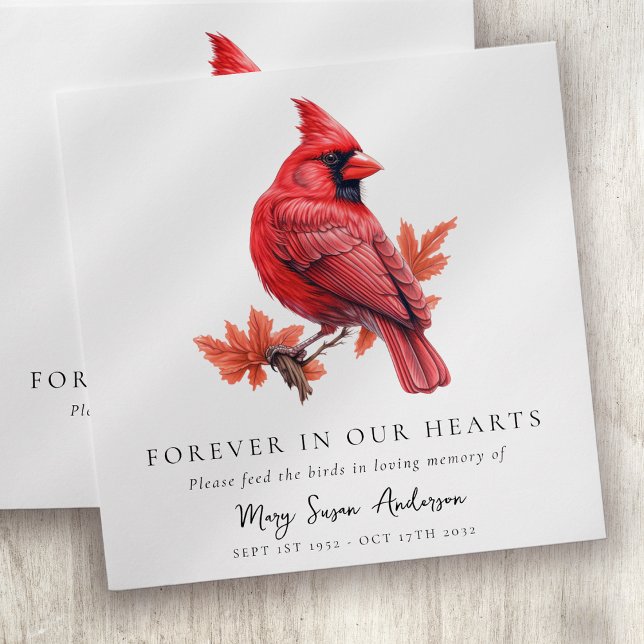 Cardinal Bird Seed Packet Funeral Memorial  Envelope (Creator Uploaded)