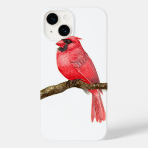 Cardinal bird watercolor Case-Mate iPhone 14 case