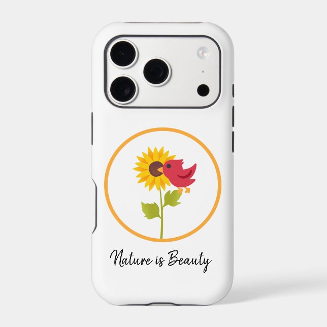 Cardinal Bird Yellow Red Modern Cute Chic Pretty   (Back)