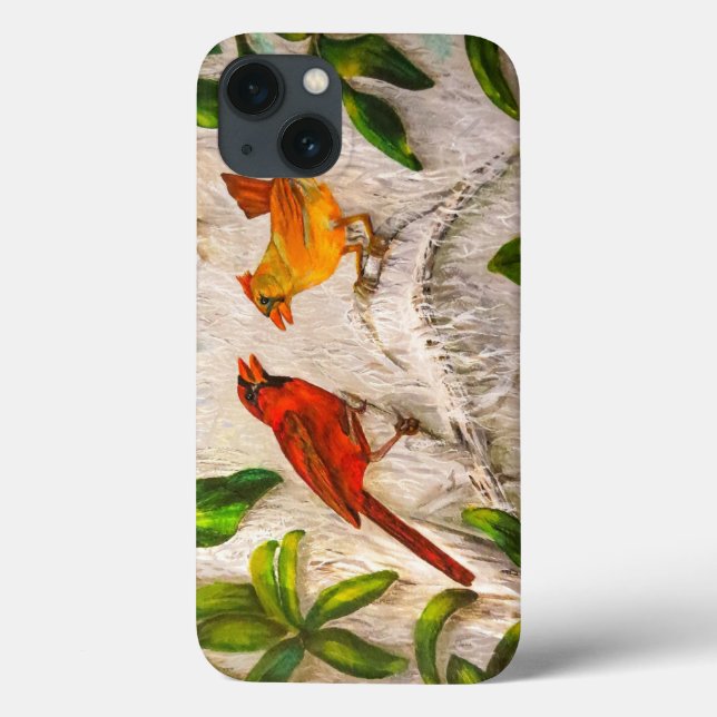 Cardinal birds - Singing of love Case-Mate iPhone Case (Back)