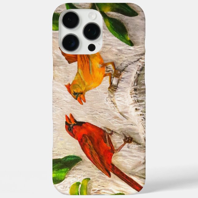 Cardinal birds - Singing of love Case-Mate iPhone Case (Back)