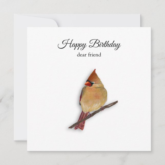 Cardinal Birthday Card (Front)
