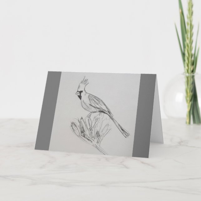 Cardinal Blank Folded Greeting Card (Front)