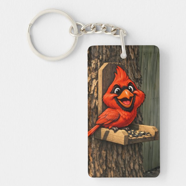 Cardinal Caricature Key Ring (Front)