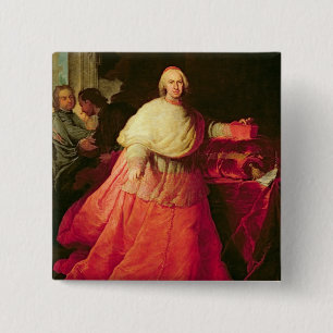Cardinal Carlos de Borja, c.1721 (oil on canvas) 15 Cm Square Badge