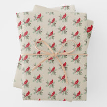 Cardinal Celebration: Festive Wrapping Paper