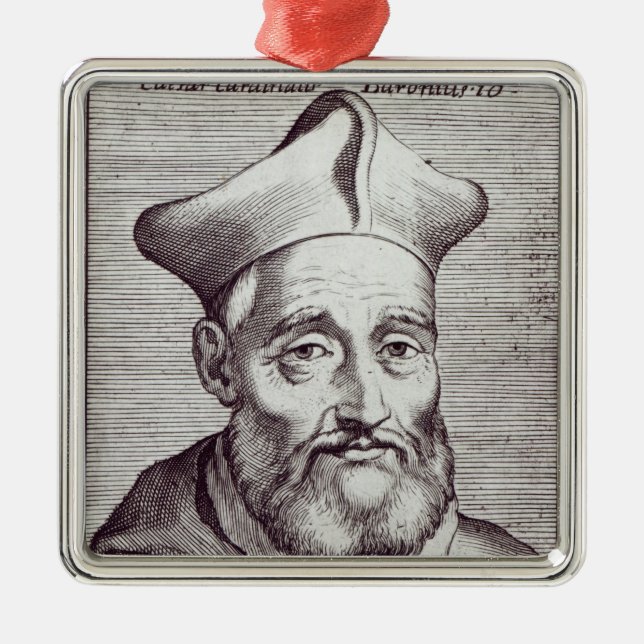 Cardinal Cesare Baronio Metal Tree Decoration (Front)