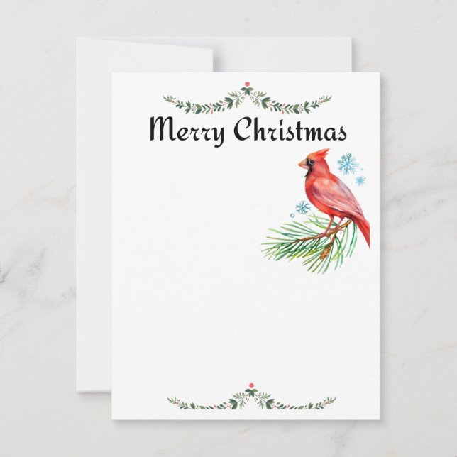 Cardinal Christmas Card (Front)