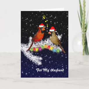 Cardinal Christmas Husband(enter your own message) Card