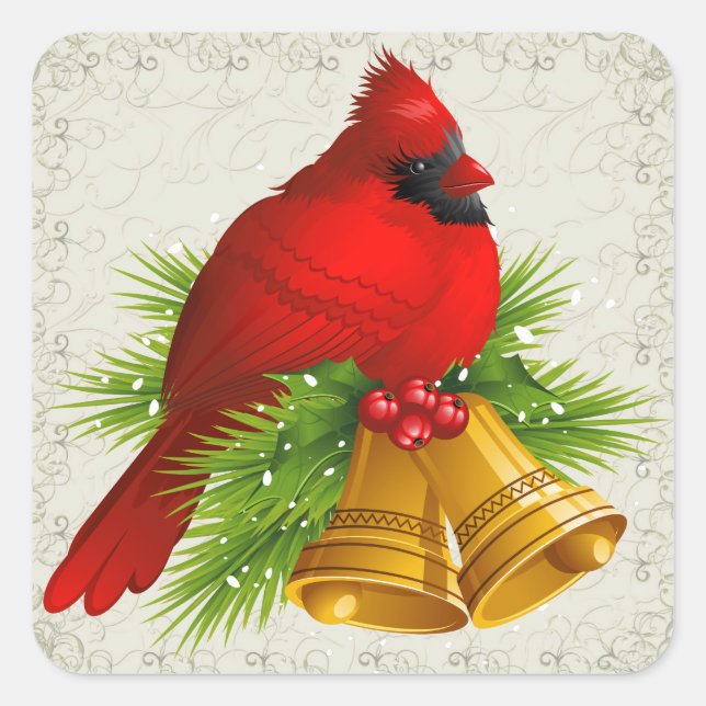 Cardinal Christmas Sticker - SRF (Front)
