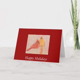 Cardinal Couple Holiday Card