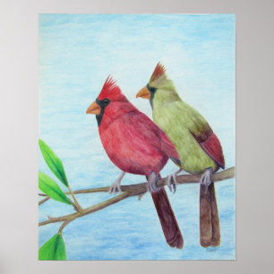 Cardinal Couple Poster