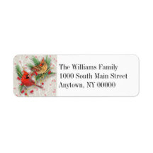 Cardinal Couple Return Address Label