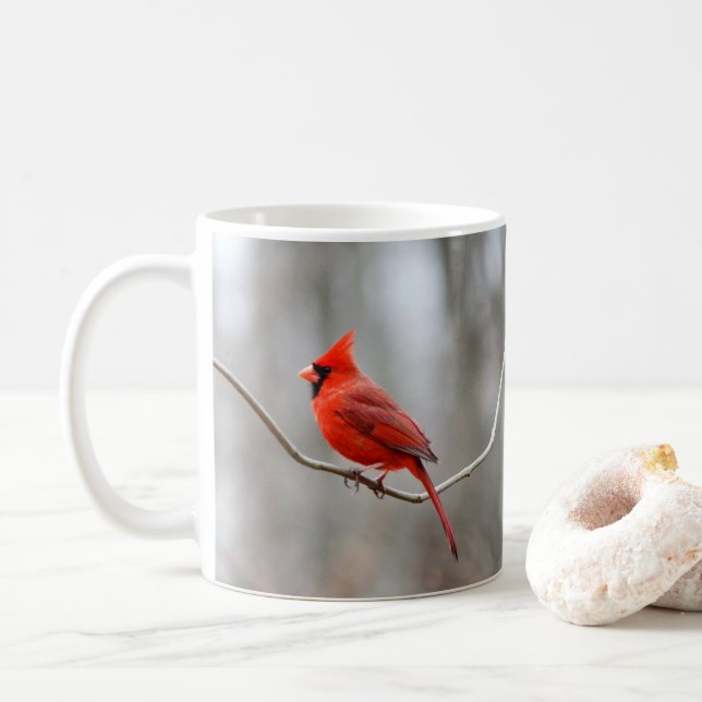 Cardinal Crest Portrait Coffee Mug (With Donut)