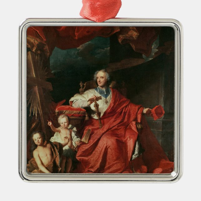 Cardinal de Bouillon  Opening Metal Tree Decoration (Front)