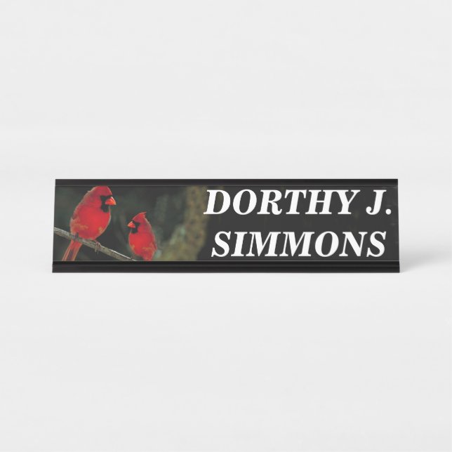 CARDINAL DESK NAME PLATE (Front)