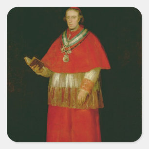 Cardinal Don Luis de Bourbon  c.1800 Square Sticker