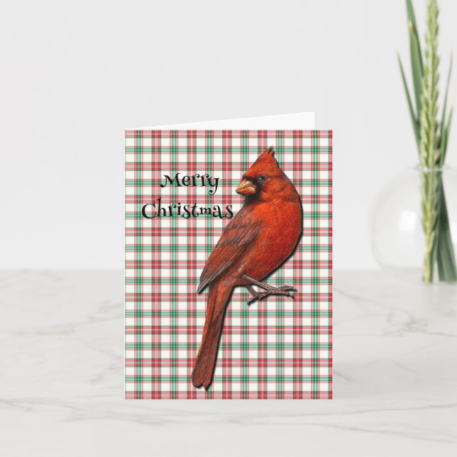 Cardinal Folded Holiday Card (Front)