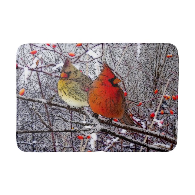 Cardinal Forest Bathmat (Front)