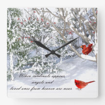 Cardinal from heaven Clock