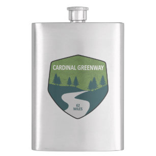 Cardinal Greenway Indiana Hip Flask