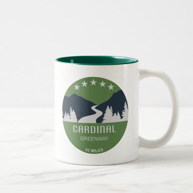 Cardinal Greenway Indiana Two-Tone Coffee Mug (Right)