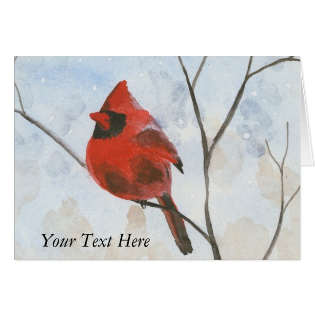 Cardinal Greeting Card (Front Horizontal)