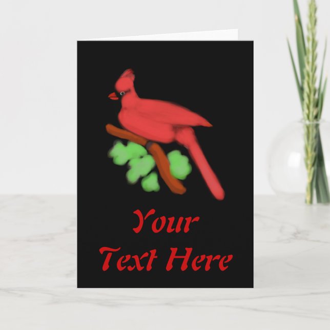 Cardinal Greeting Card-Customisable Card (Front)