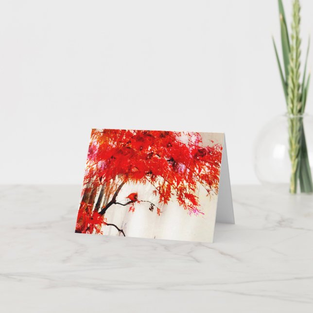 Cardinal Greeting cards, Bird greeting cards (Front)